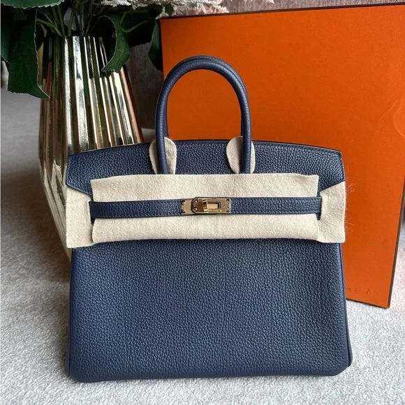 100% authentic Hermes birkin 25 blue nuit togo ghw stamp z - Picture 1 of 3